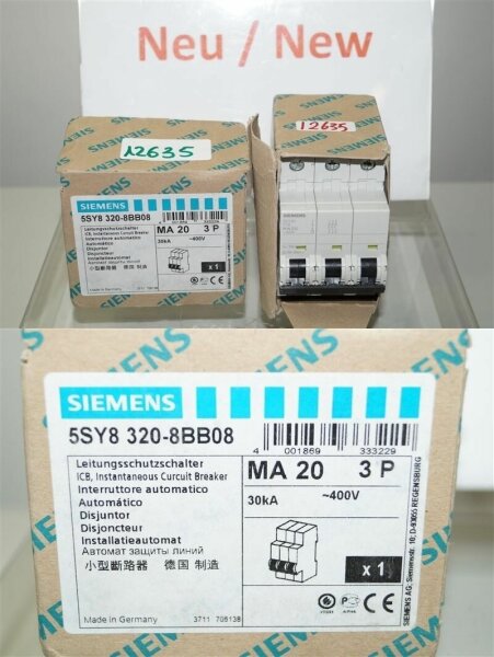 siemens MA20  5SY83 Leitungsschutzschalter 5SY8320-8BB08