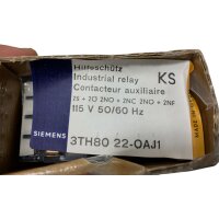 Siemens 3TH80 22-OAJ1 Hilfsschütz Schütz 115V Spule