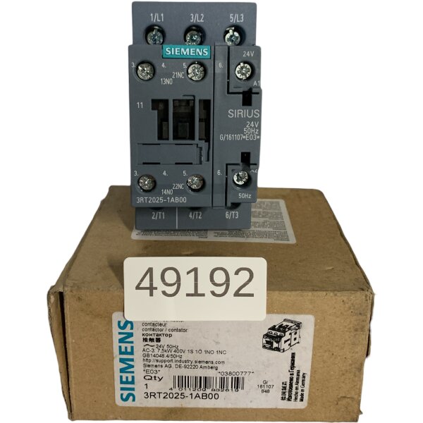Siemens 3RT2025-1AB00 Schütz Contactor
