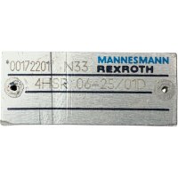 Mannesmann Rexroth 4HSR 06-25/01D 00172201 Reihenplatte