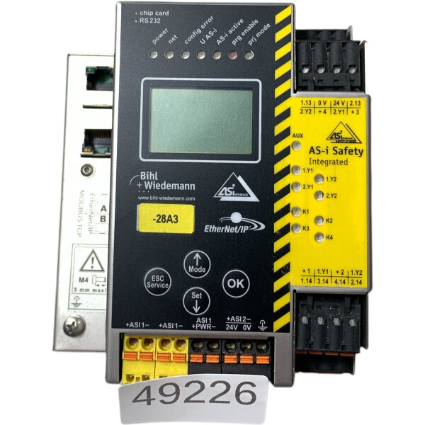 Biehl+Wiedemann BWU2273 ASi-3 EtherNet/IP + ModbusTCP Gateway mit integriertem Sicherheitsmonitor