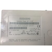 Siemens 6AV3 617-1JC20-0AX1 Steuereinheit mit Operator Panel  OP 17-DP