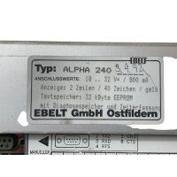 Ebelt Alpha240 Textdisplay