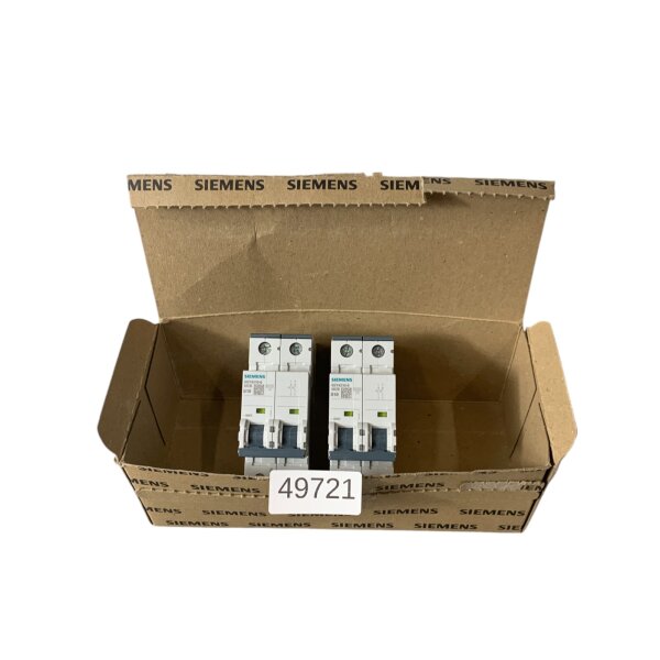 SET Inhalt 2 STÜCK! Siemens 5SY4210-6 MCB B10 Leitungsschutzschalter