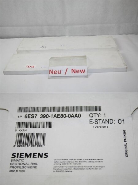 SIEMENS SIMATIC  6ES7 390-1AE80-0AA0  6ES7390-1AE80-0AA0  New