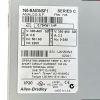Allen Bradley 160-BA03NSF1 Series C Frequenzumrichter 0.75 KW