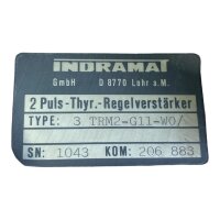 Indramat 3TRM2-3TRM2-G11-WO 2Plus-Thyr.-Regelverstärker