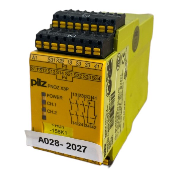 Pilz PNOZ X3P C 24VDC 24VAC 3n/o 1n/c 1so Sicherheitsrelais