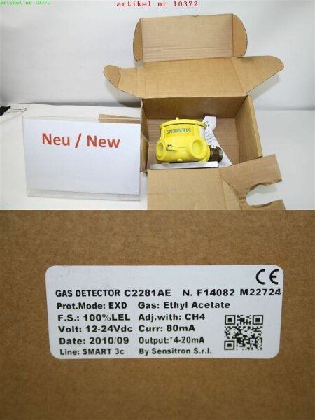 sensitron Gas Detector C2281AE  Ethyl Acetate Gas Detektor