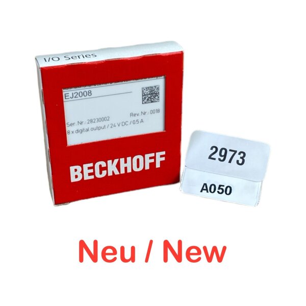 BECKHOFF EJ2008 EtherCAT-Steckmodul 8-Kanal-Digital-Ausgang 24 V DC, 0,5 A -NEU-