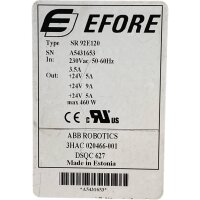 EFORE SR 92E120 ABB ROBOTICS 3HAC020466-001 Power Supply DSQC 627