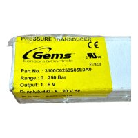 Gems Sensors 3100C0250S05E0A0 PRESSURE TRANSDUCER...