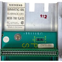 SIEMENS 6ES5 700 1LA12 SUBRACK CR1