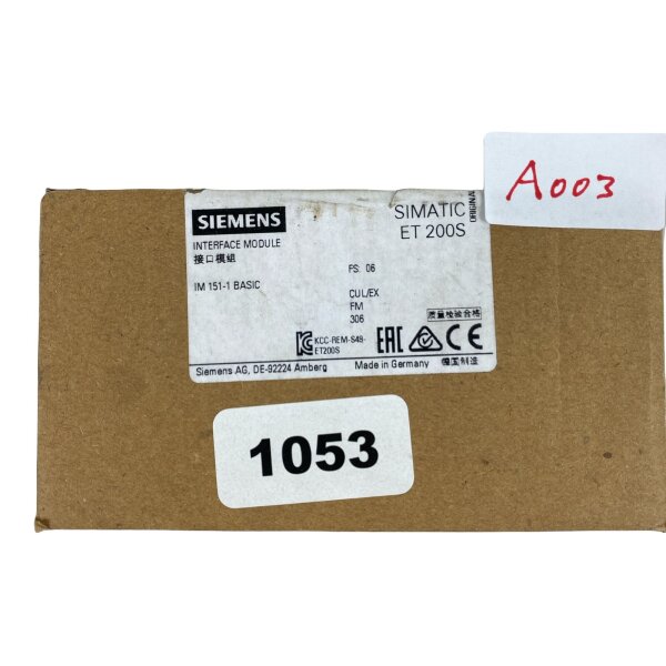 SIEMENS SIMATIC ET200S 6ES7151-1CA00-0AB0