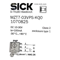 Sick MZT7-03VPS-KQO Magnetischer Zylinder Sensor