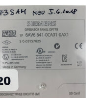 Siemens 6AV6 641-0CA01-0AX1 Simatic Operator Panel OP77B