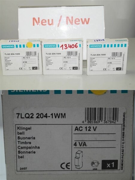 Siemens 7LQ2204-1WM  KLINGEL BELL SUONERIA TIMBRE AC 12V