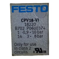FESTO CPV18-VI18220+CPV18-GE-MP-4 Ventilinsel
