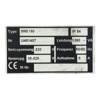 Sortimat SMS 150 Regler