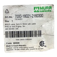MURR ELEKTRONIK MSUD valve plug 24V ACDC Ventilstecker Neu