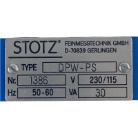 Stotz DPW-PS Netzteil / Gebraucht
