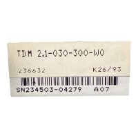 INDRAMAT TDM 2.1-030-300-W0 SERVO CONTROLLER- Gebraucht