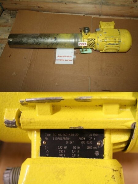 BRINKMANN TC 40/260-430-2P  26 L-min Kühlmittelpumpe Eintauchpumpe SPANDA PUMPEN