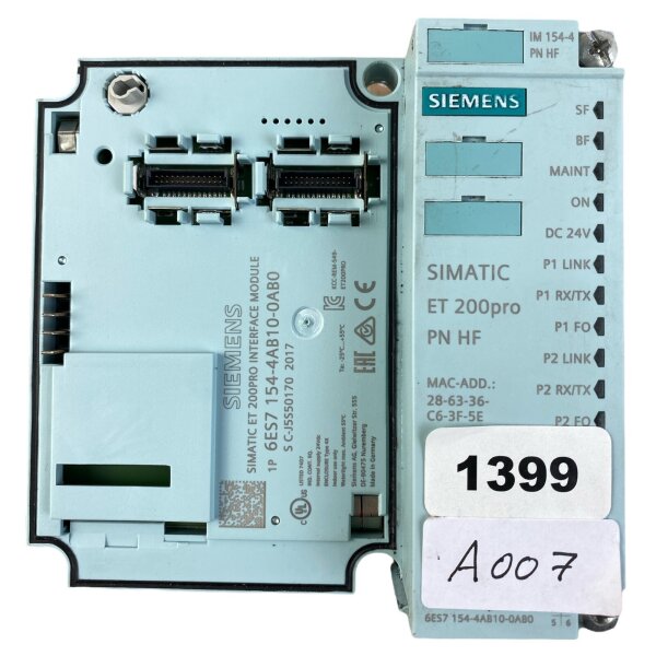 Siemens SIMATIC ET 200PRO 6ES7154-4AB10-0AB0 Top Zustand