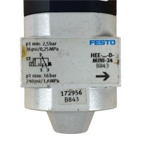 Festo HEE-D-MINI-24 172956 B843 Einschaltventil. Gebraucht