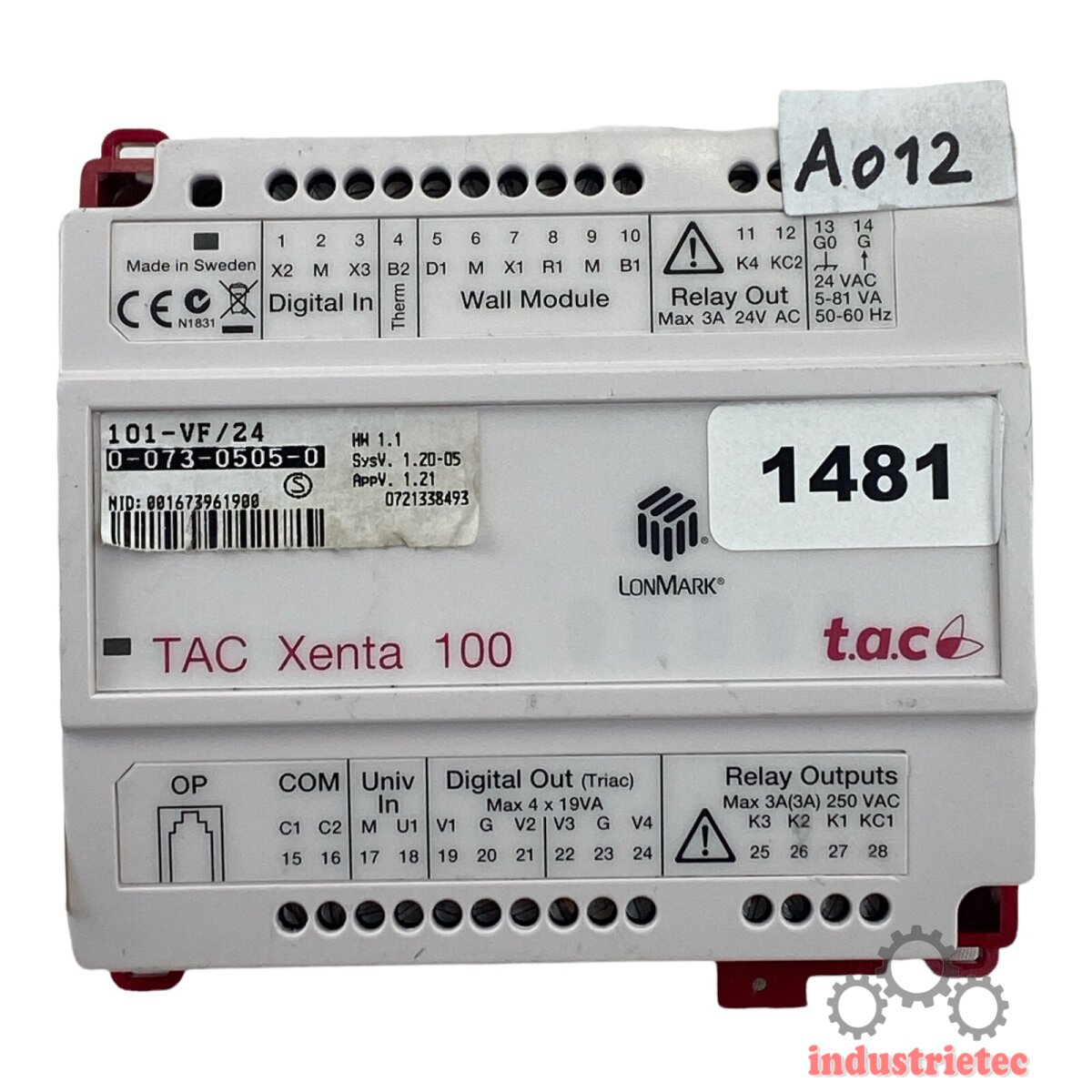 Tac Controller Schneider Electric TAC Xenta 101-VF/24 Controller - Industrie Ersatzt