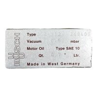 Busch 016-112 Vakuumpumpe mit Katt FN 80 Motor