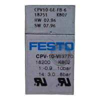 Festo CPV10-GE-FB-618251 + CPV-10-VI377018200 + Ventilinsel
