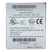 GE Fanuc IC693PWR321Z Power Supply
