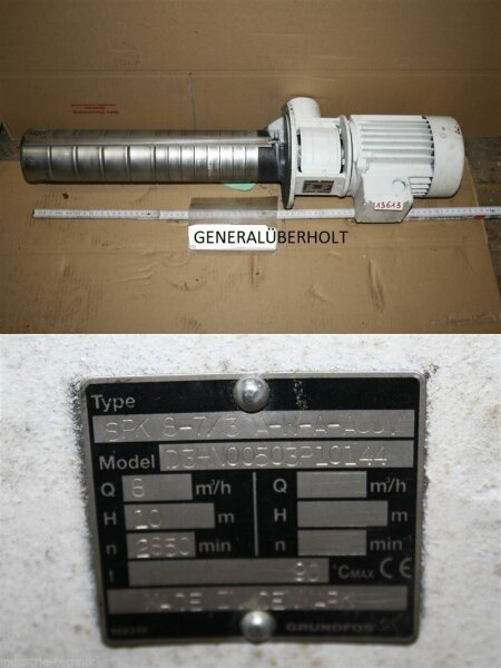 GRUNDFOS SPK 8-7/3 A-W-A-AUUV Pumpe Kühlmittelpumpe Eintauchpumpe Tauchpumpe