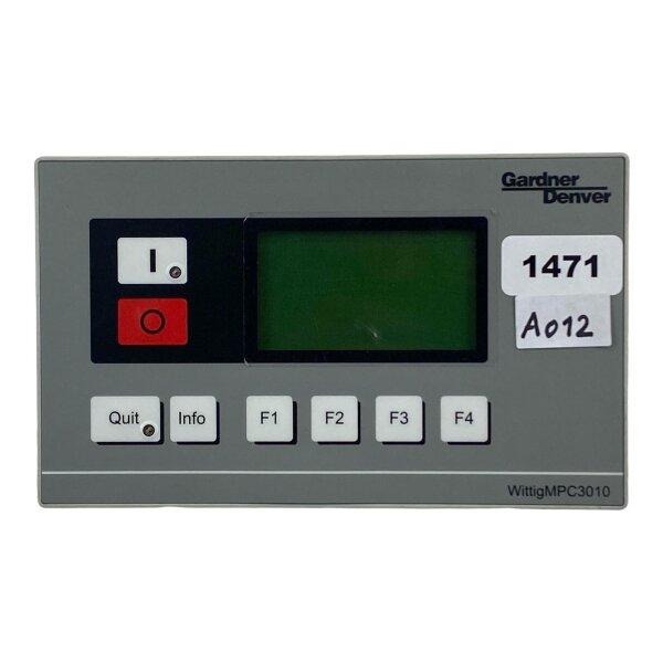 Gardner Denver WittigMPC3010 MK20-GR Panel. Gebrauch
