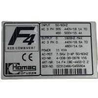 KEB COMBIVERT F4 14.F4.CBE-4A02/2.2 Frequenzumrichter