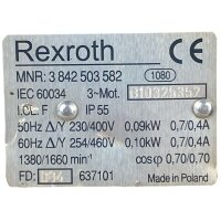 Rexroth MNR:3 842 503 582 Motor + 3 842 519 244 Getriebe