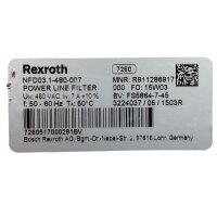 Rexroth NFD03.1-480-007 POWER LINE FILTER