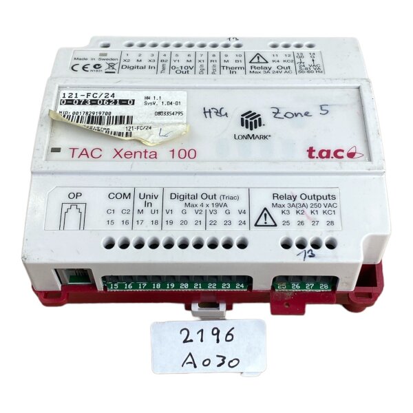 Schneider Electric TAC Xenta 121-FC/24 Controller / tested