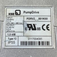KSB PumpDrive PDRV2-001K50M_KSUPBE4P4_OOOOO Frequenzumrichter