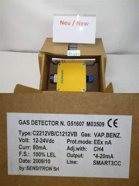 SENSITRON GAS detectoren C2212VBC1212VB Gas VAP BENZ
