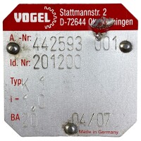 VOGEL Getriebe K 1 Id.Nr 201200 i=1,0  Winkelgetriebe  Kegelradgetriebe