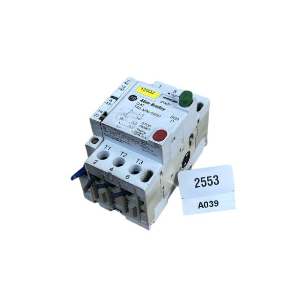 Allen Bradley CAT 140-MN-0400 SER D Motorschutzschalter + CAT 140-A11 SER C