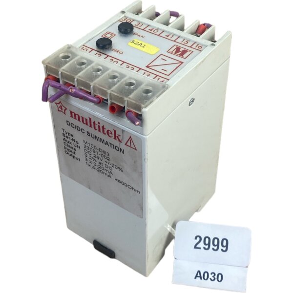 Multitek M100-DS3 DC/DC Summation -Gebraucht-