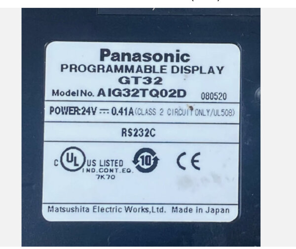 Panasonic Programmable Display GT32 AIG32TQ02D