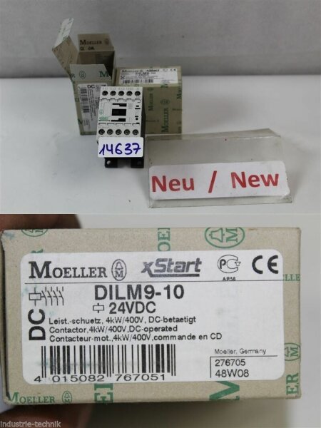 Moeller DILM9-10  CONTACTOR  24VDC LEISTUNGSSCHÜTZ  SCHUETZ  4KW