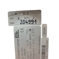 Erhardt+Leimer D0 2001 Operator Panel 308387