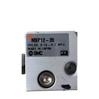 SMC MXP12-25 führungsgeführter Pneumatik-Zylinder mit integriertem Linearführungsschlitten