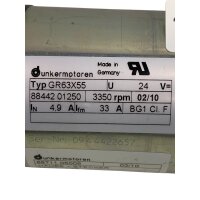 Dunkermotoren GR63X55 DC-Motor mit Schneckengetriebe