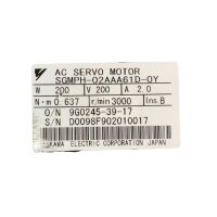Omron SGMPH-O2AAA61D-OY Servo Motor mit Getriebe LP 090-M02-50-111-000 200 W 3000 rpm